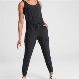 NWT, Athleta Unbound Jumpsuit, Black, XSP